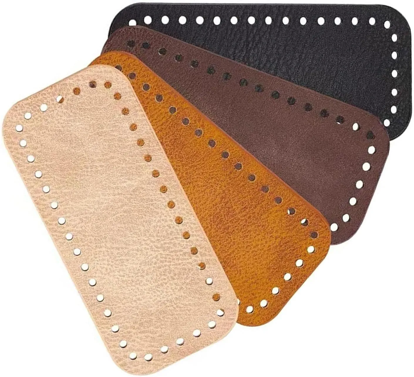 Leather Bottom Bag Crochet with Holes Crochet Bag Bottom Bases 22x10cm 8x18cm Bag Bases for Knitting Bag Shoulder Bag