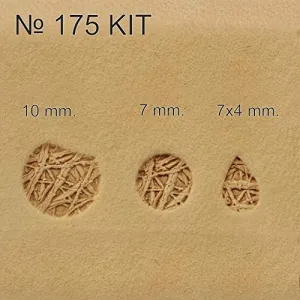 Leather Stamp Tool Working Carving Punches Tools Craft Saddle Brass #175Set