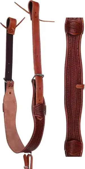 Leather Western Horse Saddle Girth Back Cinch Strap Western Horse Saddle Bucking Strap Rear Girth Flank Cinch Smooth Leather Size Length: 40 Buckle to Buckle & Width: 2.75 with 2 Buckles, LG10