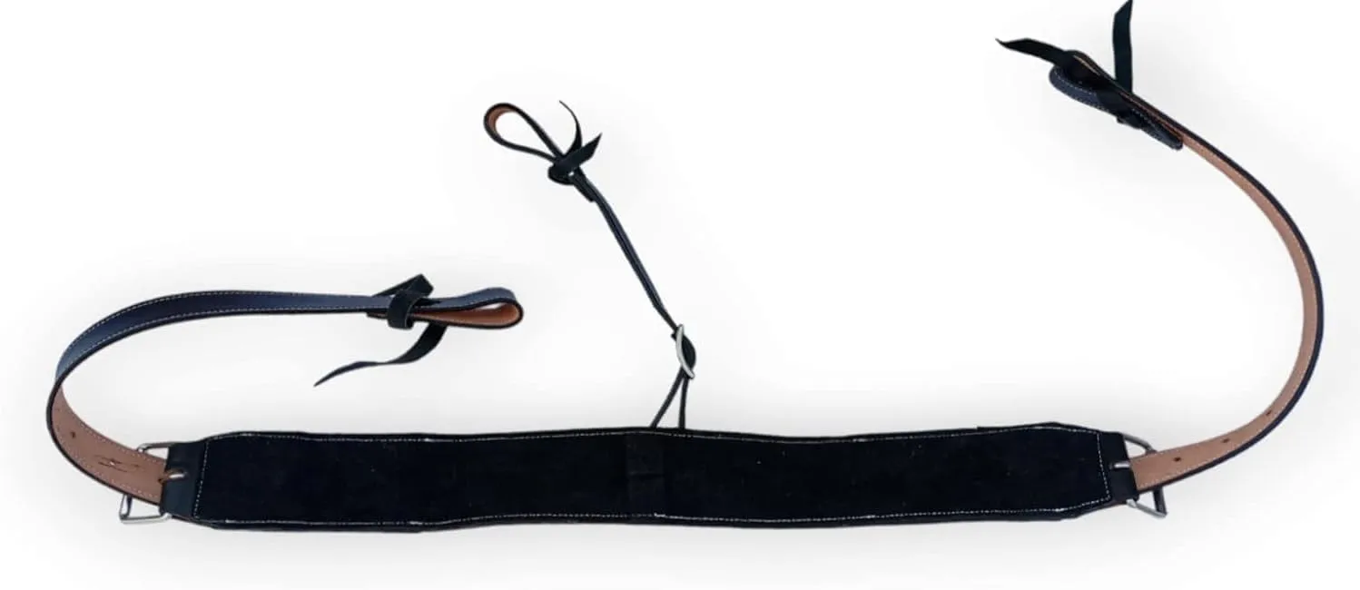 Leather Western Horse Saddle Girth Back Cinch Strap Western Horse Saddle Bucking Strap Rear Girth Flank Cinch Smooth Leather Size Length: 40 Buckle to Buckle & Width: 2.75 with 2 Buckles, LG22