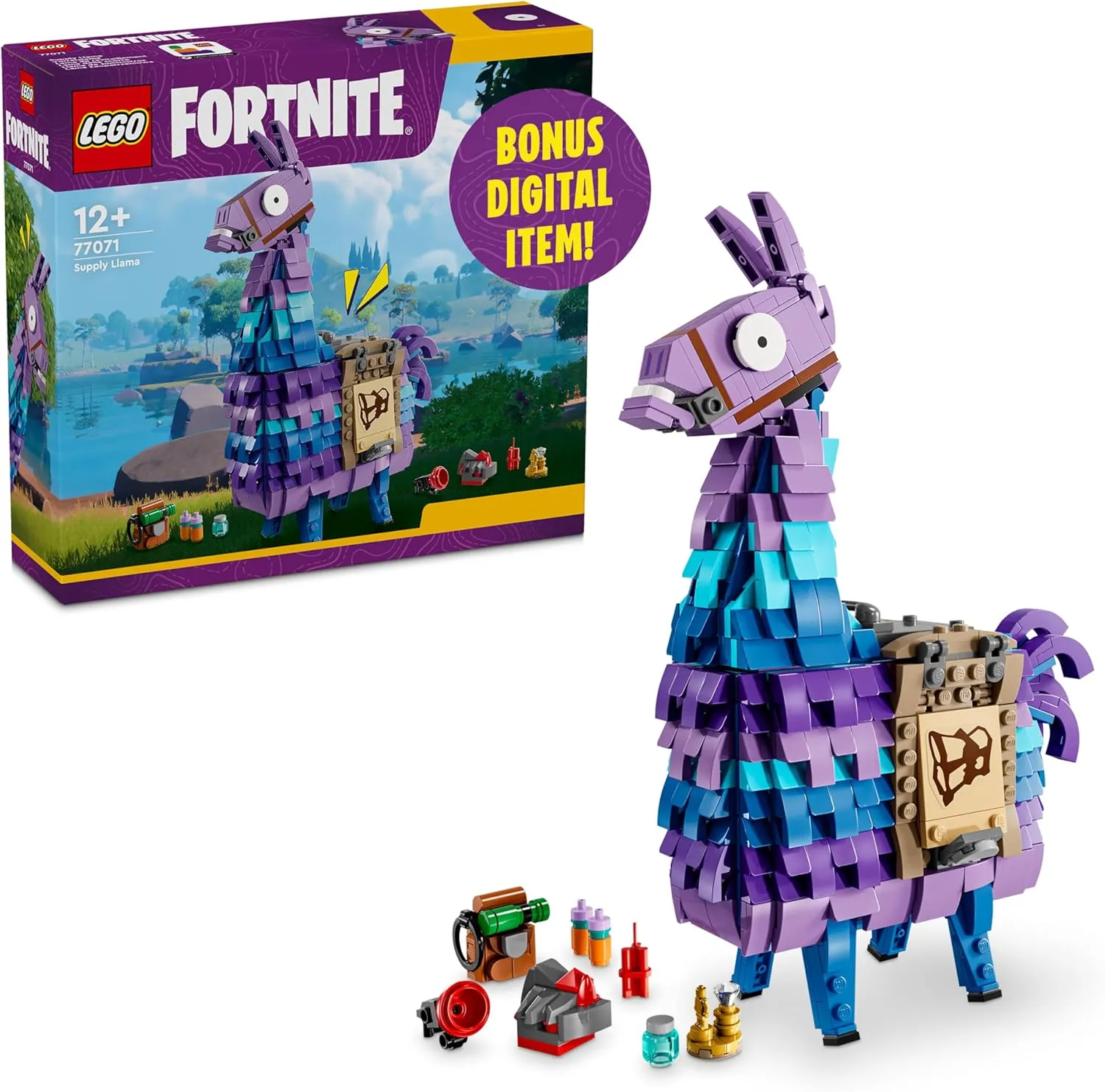 LEGO Fortnite Supply Llama Building Set - Kids Toy for Gamers, Ages 12  - Display Model, Collectible Fortnite Toy - Gift for Boys & Girls - 77071
