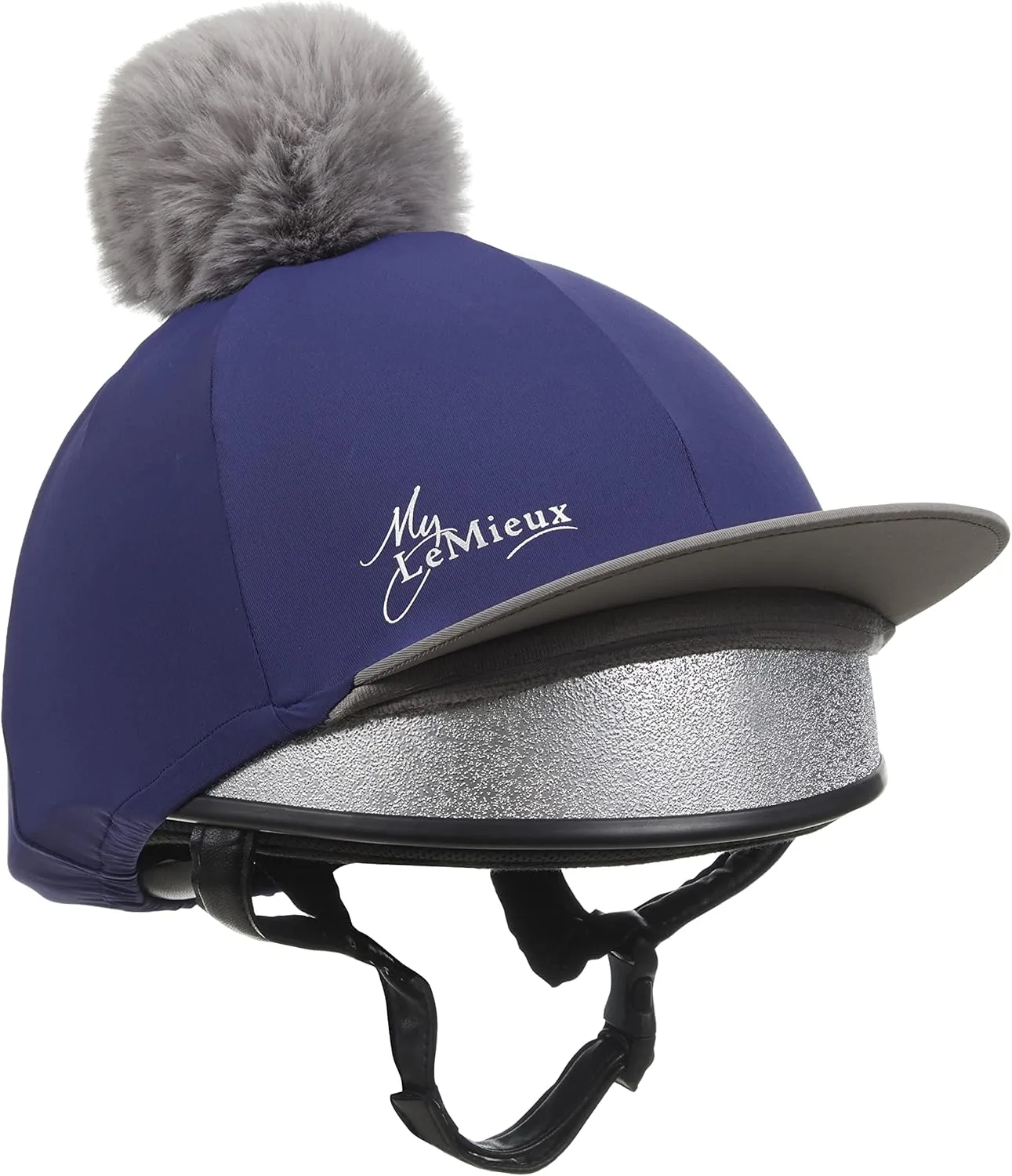 LeMieux Pom Pom Horse Riding Hat Silk with 4 Way Stretch Fabric Coordinates with Base Layers & Saddle Pads - Equestrian Headgear