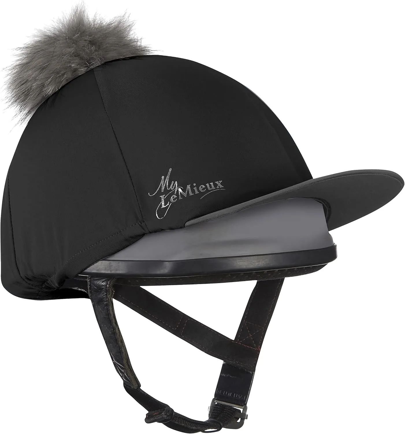 LeMieux Pom Pom Horse Riding Hat Silk with 4 Way Stretch Fabric Coordinates with Base Layers & Saddle Pads - Equestrian Headgear