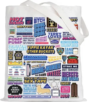 LEVLO Brooklyn 99 Quote Canvas Tote Bag TV Show Inspired Gift Brooklyn Theme Shoulder Bag Brooklyn Merchandise