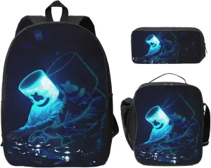 Lightweight Cool Backpacks 3D Printed Laptop Backpack Multifunctional Bag for Travel Shopping Hiking Camping Chrismas Birthday Gifts (Style-1)