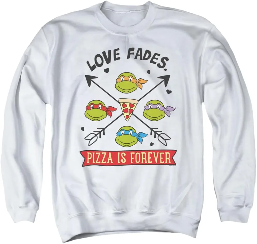LOGOVISION TMNT Teenage Mutant Ninja Turtles Pizza Is Forever Unisex Adult Crewneck Sweatshirt