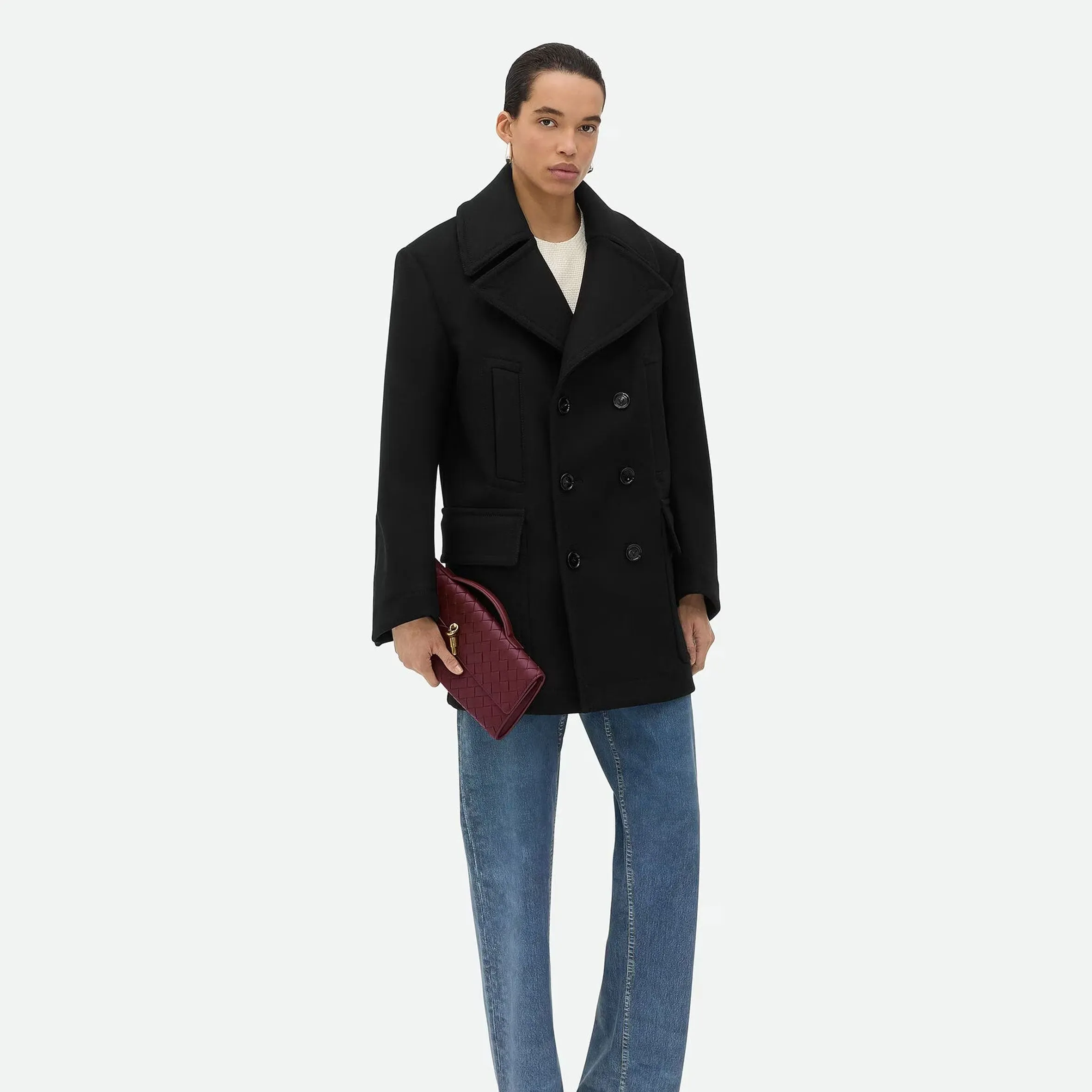 Long Clutch Andiamo Top Handle, Barolo