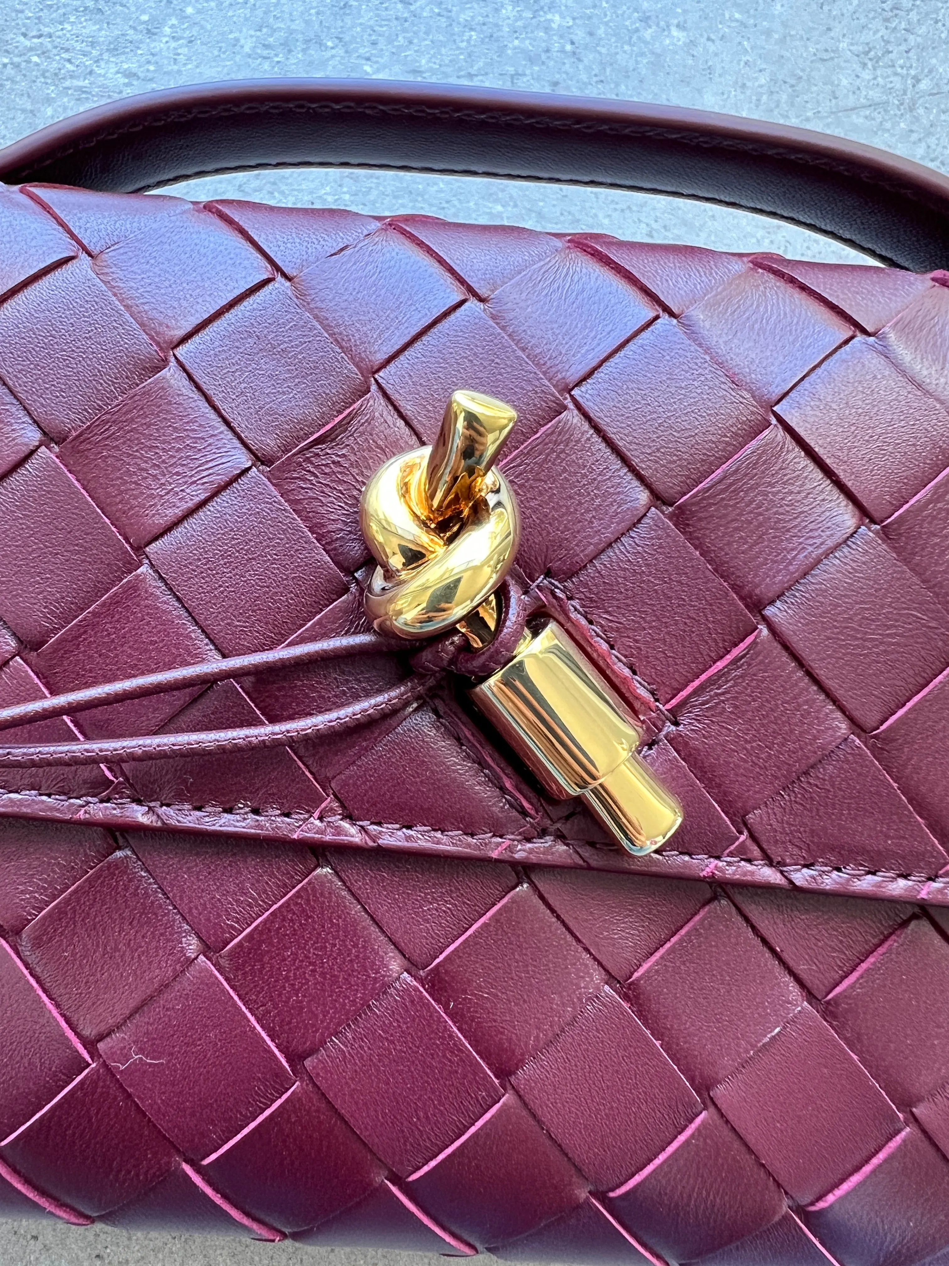 Long Clutch Andiamo Top Handle, Barolo