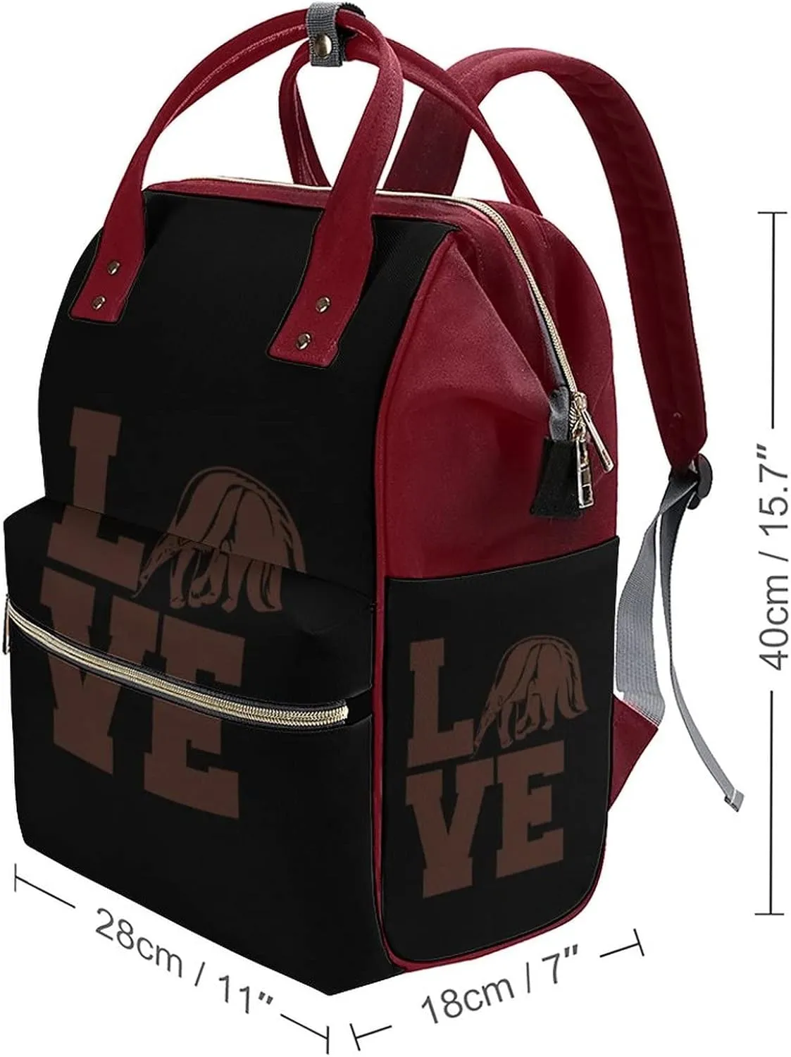 Love Giant Anteater Waterproof Diaper Bag Backpack Multifunction Mommy Bags Large Capacity Travel Back Pack