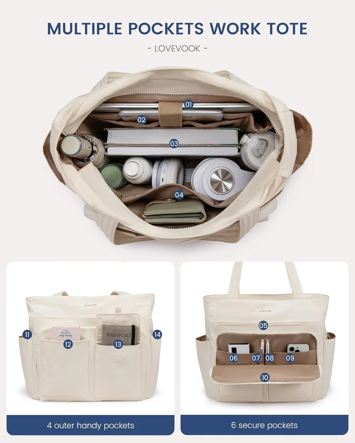 LOVEVOOK laptop Tote Bag For Women