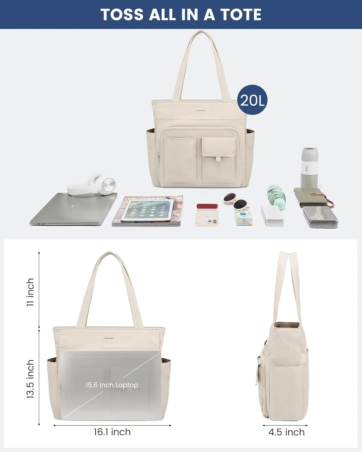 LOVEVOOK laptop Tote Bag For Women