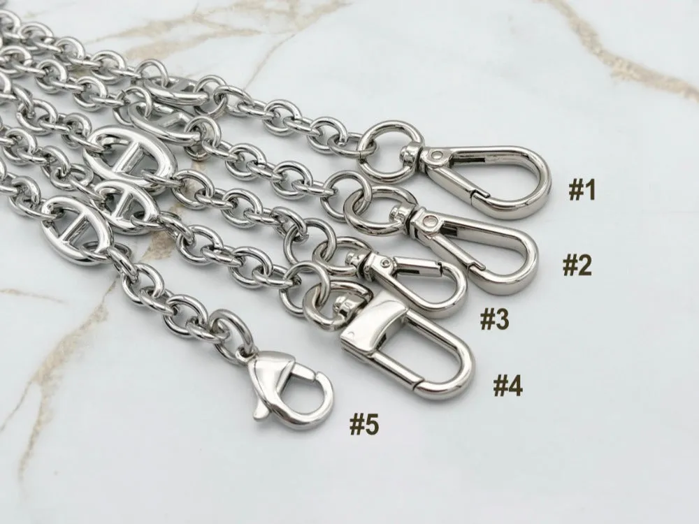 Luxury Replacement Purse Chain - Polished Stainless Steel Chain for Kelly