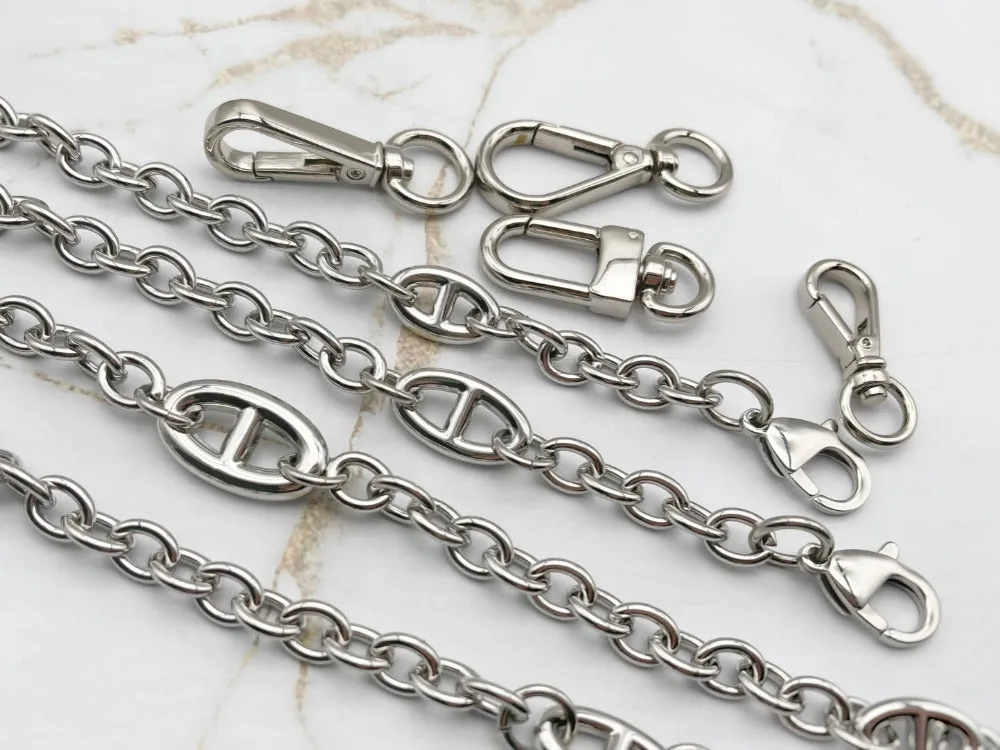 Luxury Replacement Purse Chain - Polished Stainless Steel Chain for Kelly