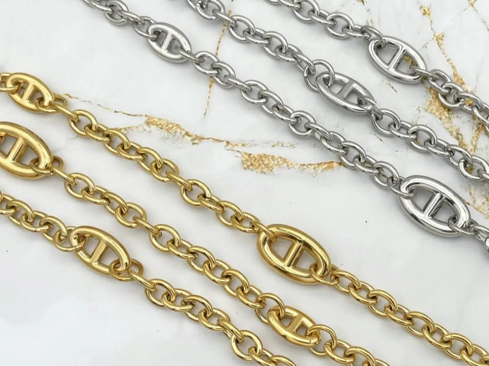Luxury Replacement Purse Chain - Polished Stainless Steel Chain for Kelly