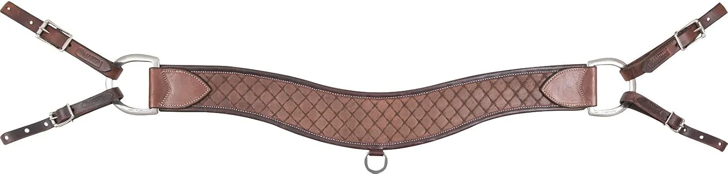 Martin Saddlery 4-inch Steer Roper Breastcollar, Wrapped with Quilted Tooling