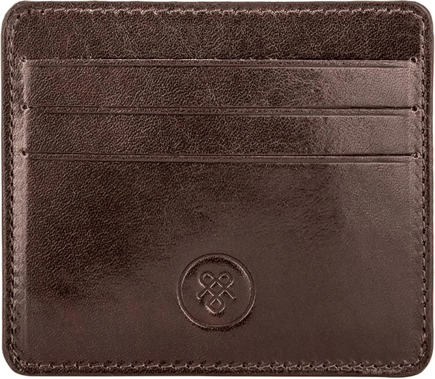 Maxwell Scott - Personalized Mens Luxury Leather Compact Credit Card Holder Case Slimline - The Marco - Dark Brown