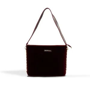 Mehroon Silk Tote Bag