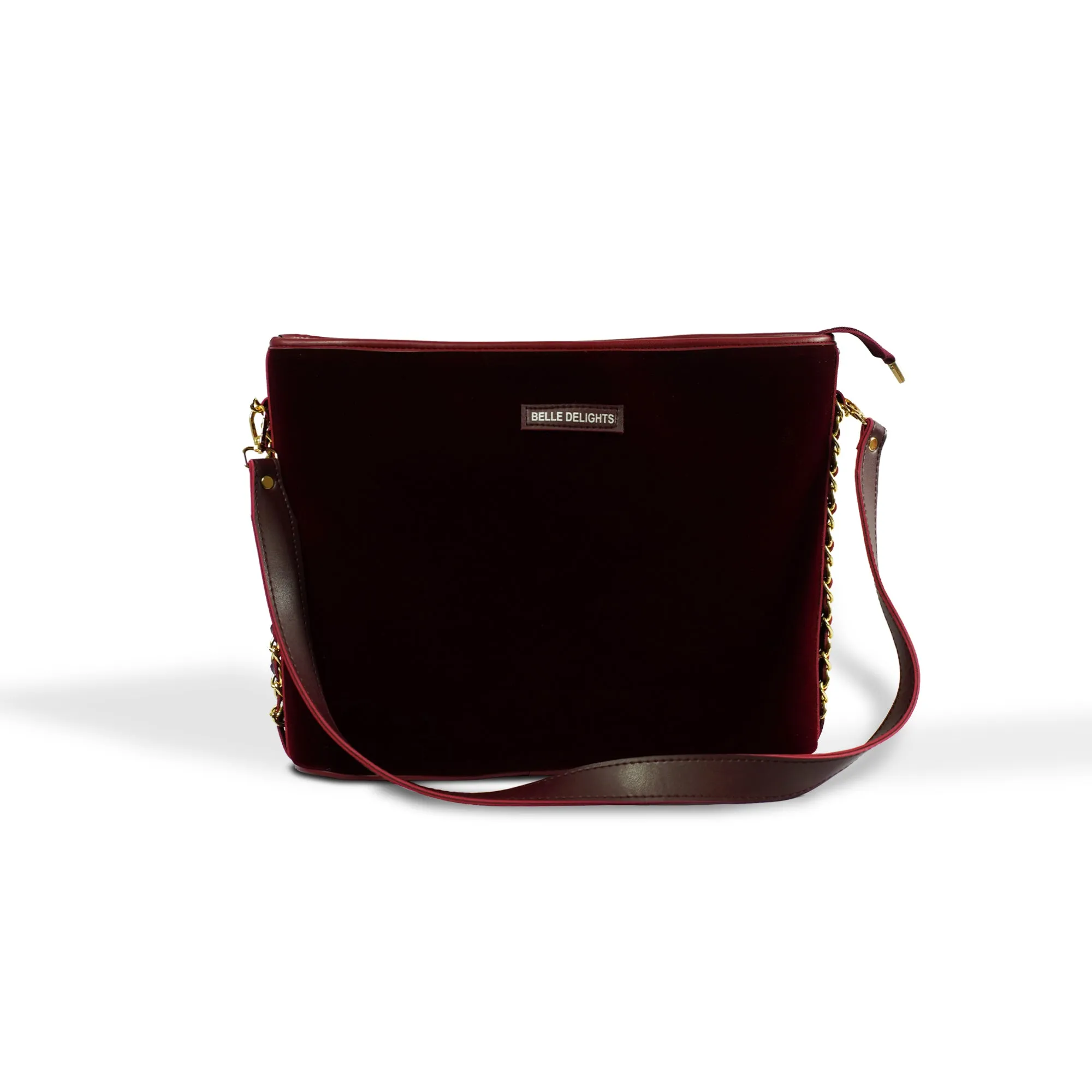 Mehroon Silk Tote Bag
