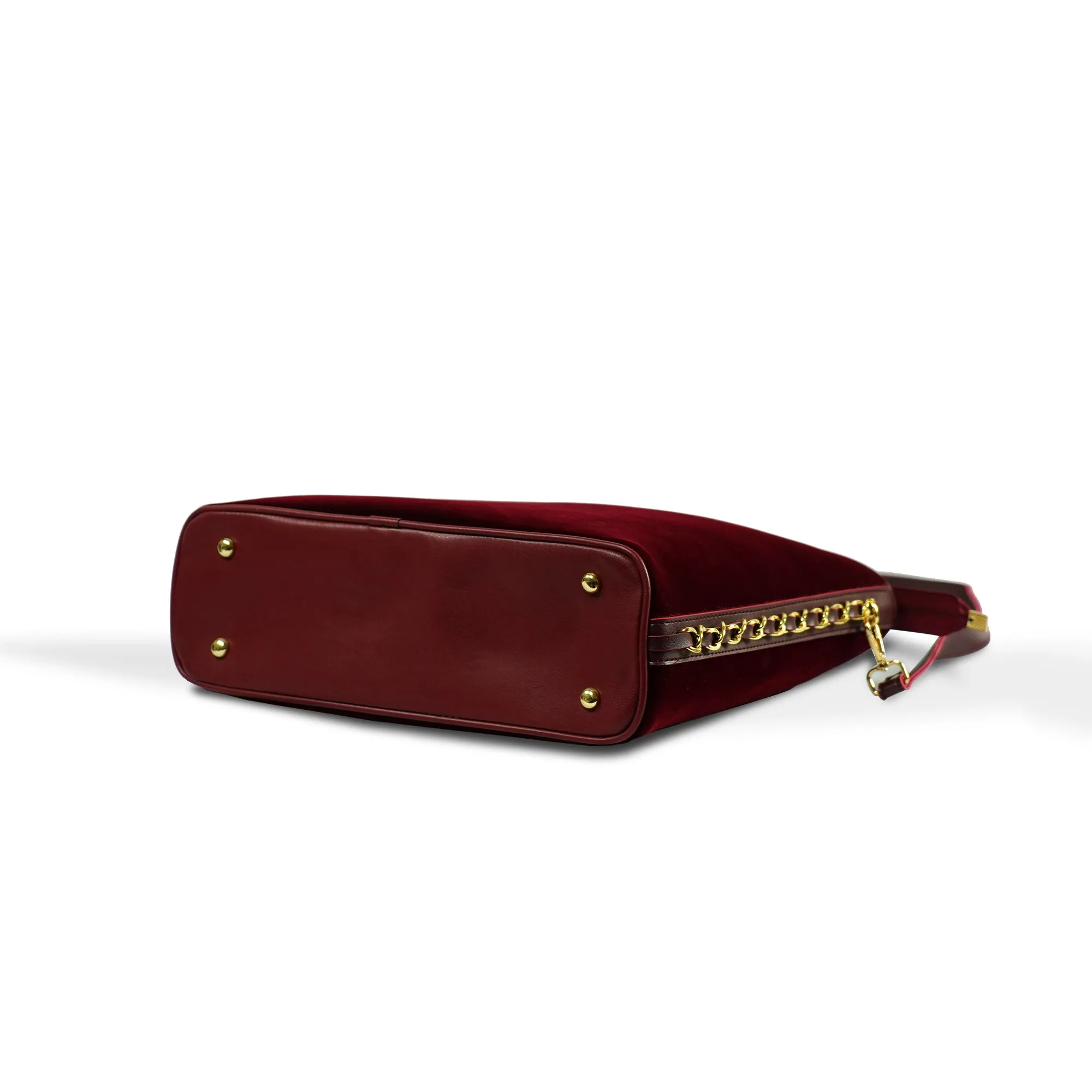 Mehroon Silk Tote Bag