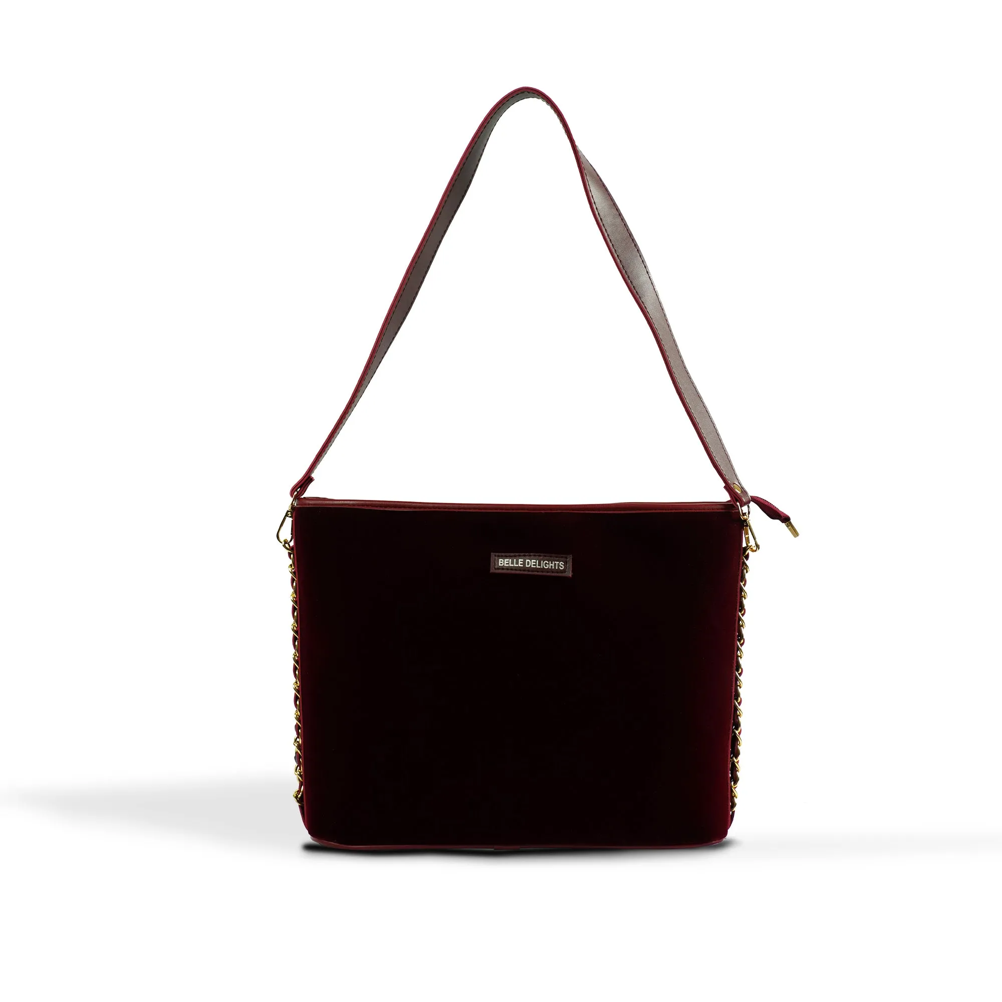 Mehroon Silk Tote Bag