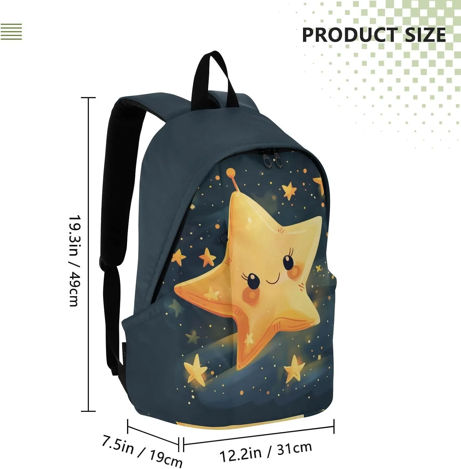 Men Women Large Capacity Backpack Lightweight Bag Outdoor Daypack Travel Laptop Computer Shoulder Bag,big star