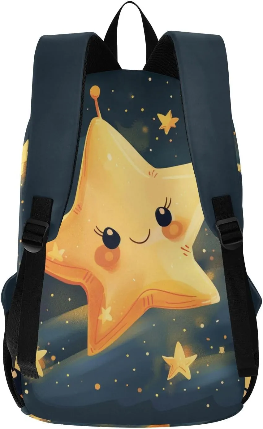 Men Women Large Capacity Backpack Lightweight Bag Outdoor Daypack Travel Laptop Computer Shoulder Bag,big star