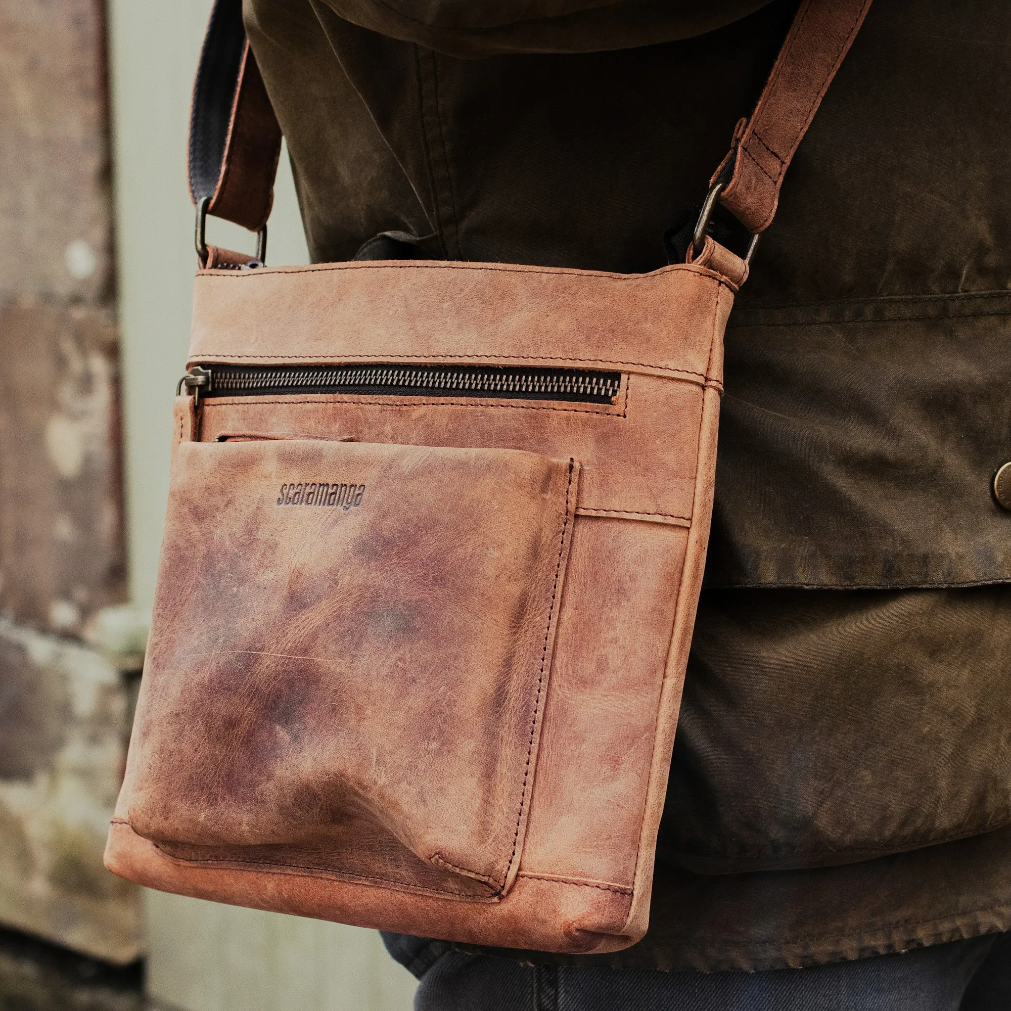 Men's Leather Shoulder Bag