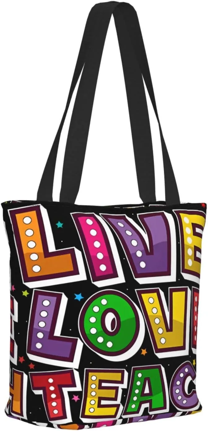 Mentor Teachers inspire Educate Coach Share Influence Tote Bag Shopping Handbag Large Capacity Shoulder Bag