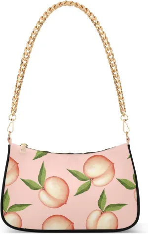 Mermaid Shoulder Bag for Women Fabric Crescent Handbag with Zipper Chain Clutch Purses