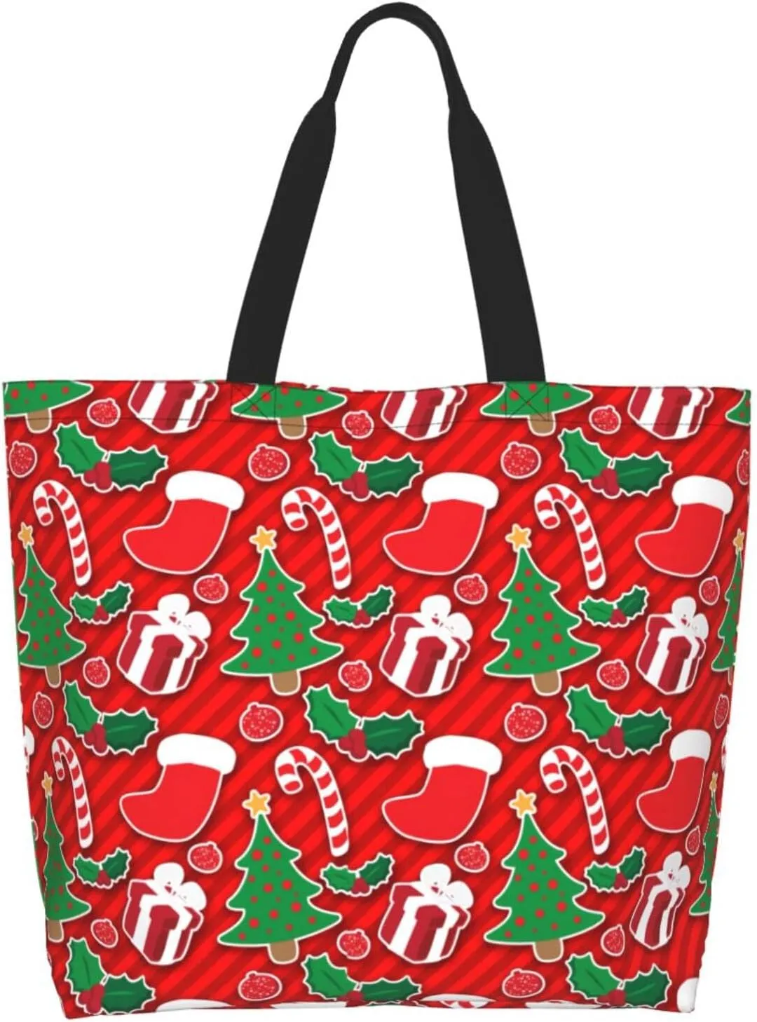Merry Christmas Tote Bag for Women Mother,Christmas Snowman Snowflake Shopping Grocery Bag Shoulder Bags