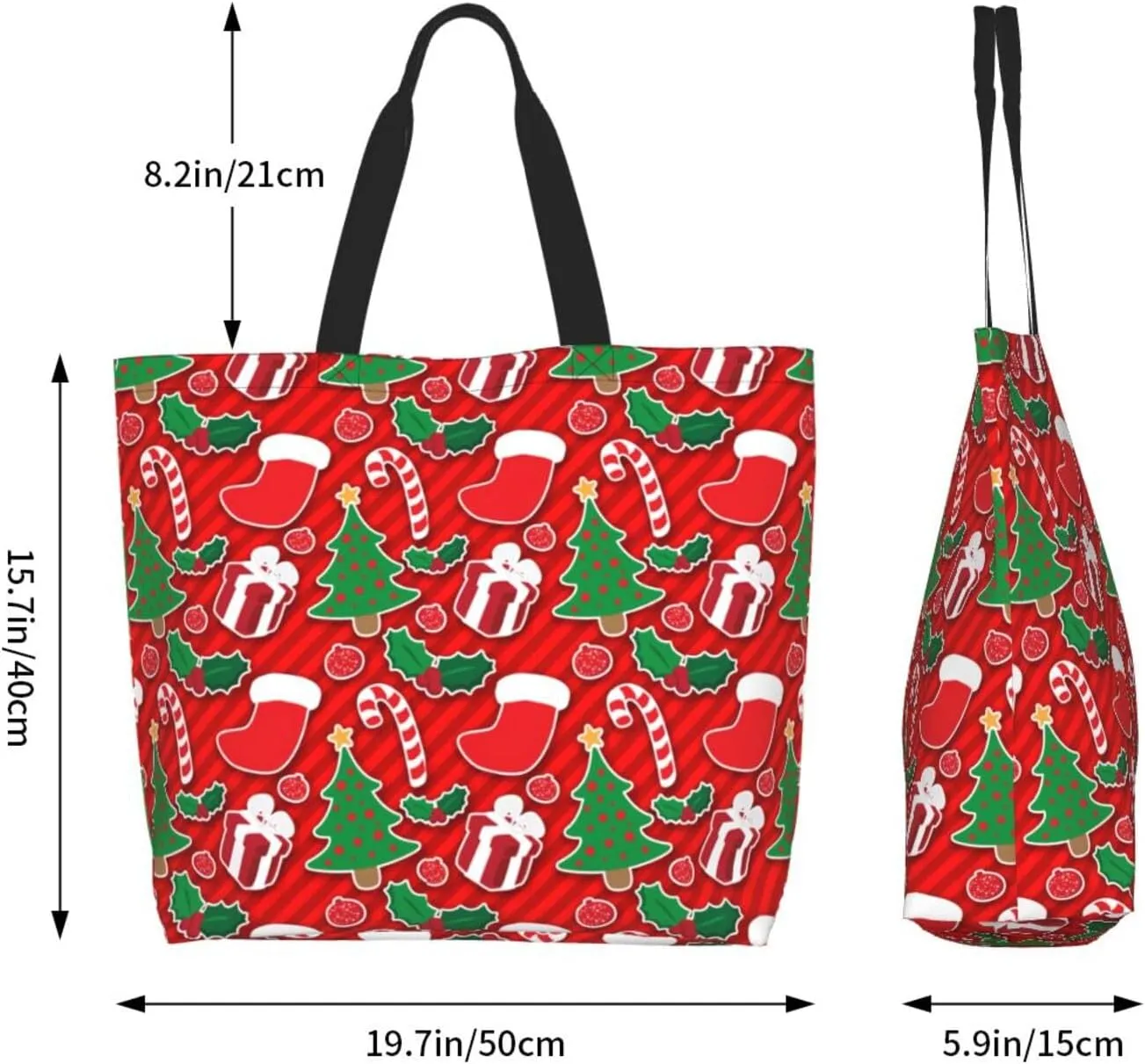 Merry Christmas Tote Bag for Women Mother,Christmas Snowman Snowflake Shopping Grocery Bag Shoulder Bags