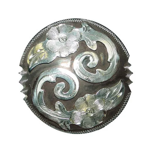 Metalab 1-1/2" Antique Floral Concho