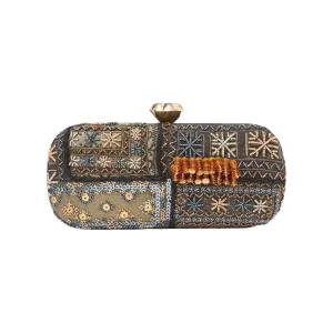 Metallic Bedouin Box Clutch
