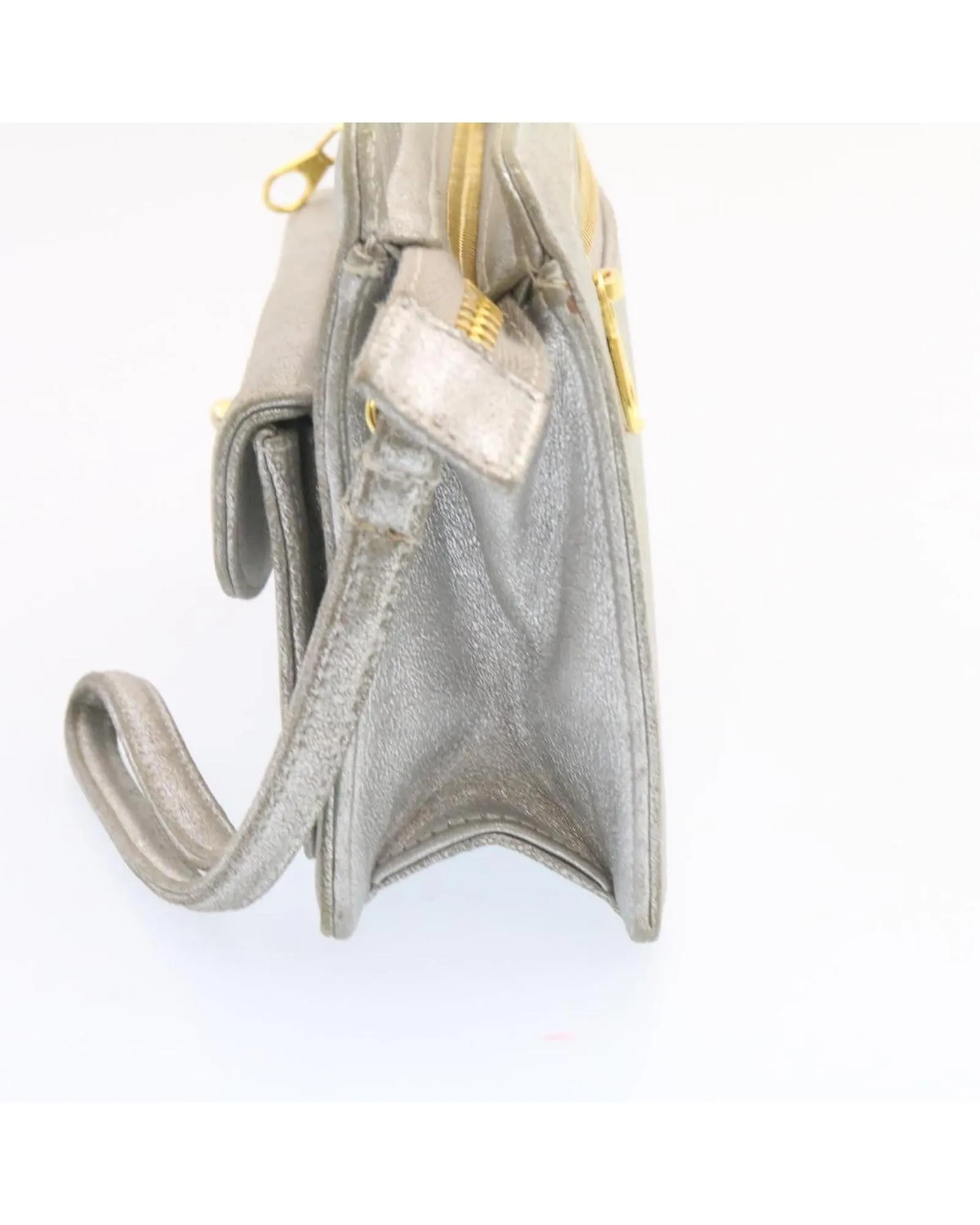 Metallic Leather Clutch Evening Style