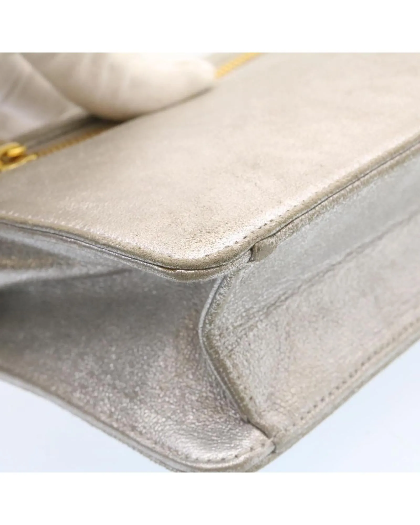 Metallic Leather Clutch Evening Style