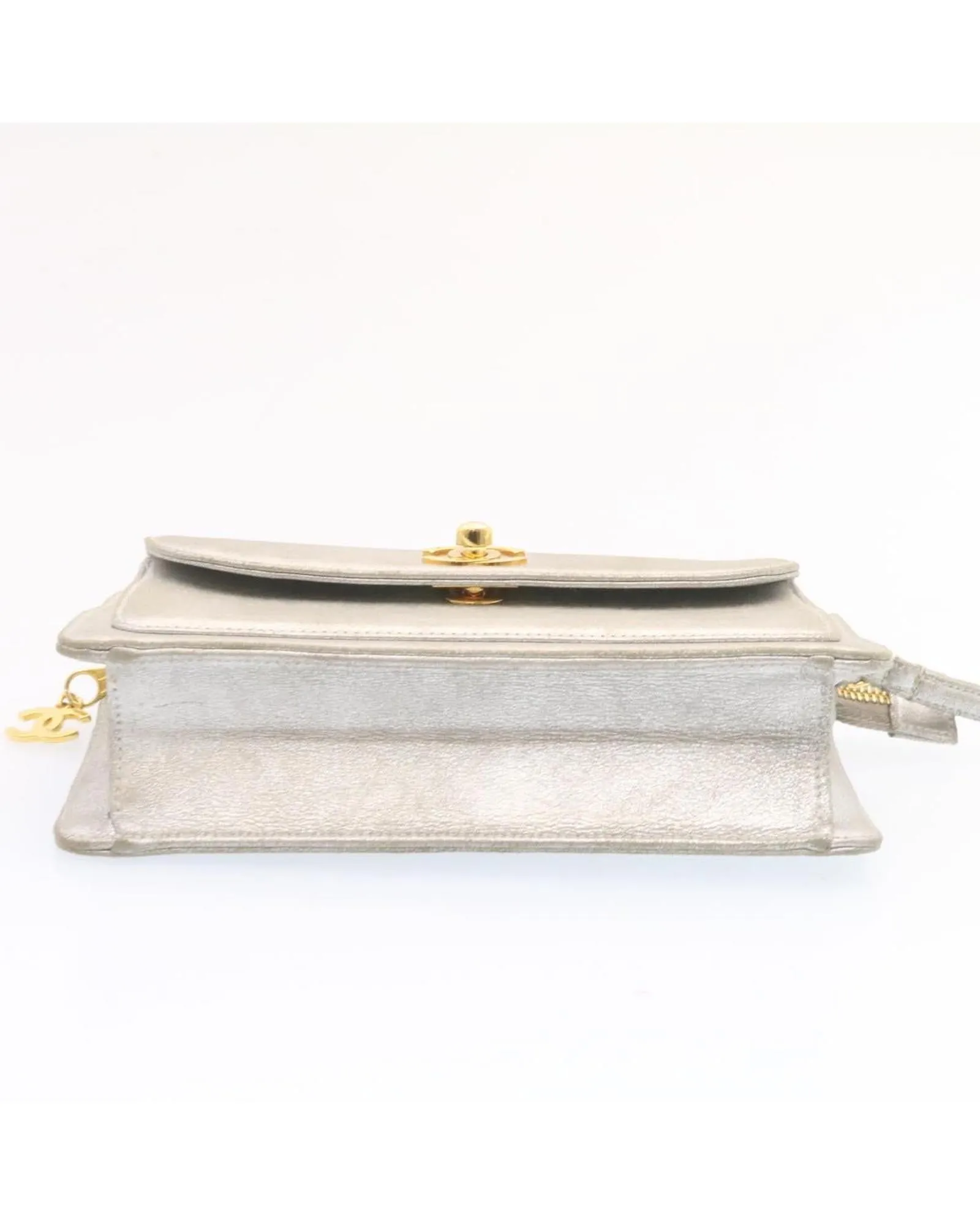 Metallic Leather Clutch Evening Style