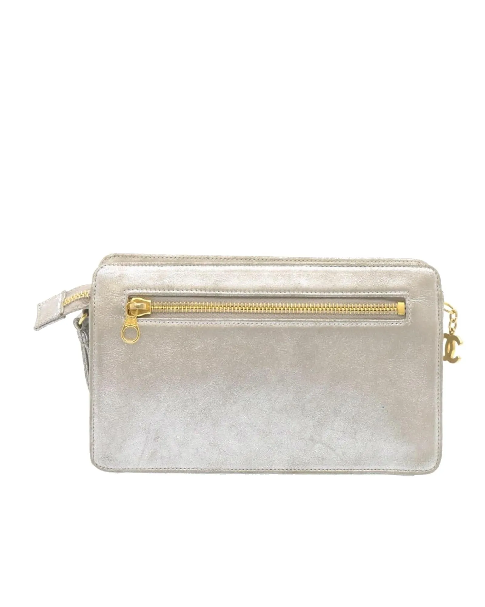 Metallic Leather Clutch Evening Style