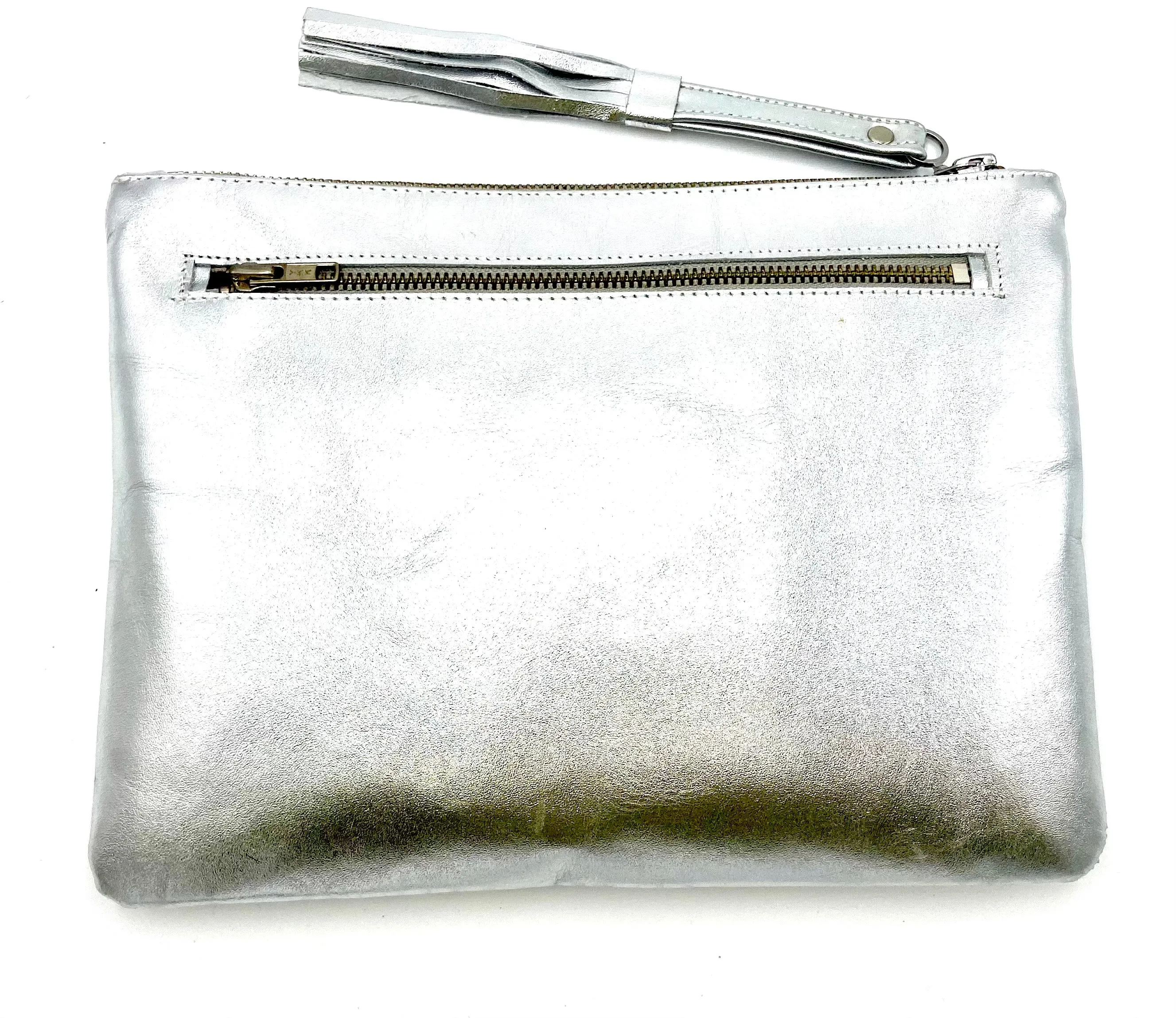 Metallic Sofia Clutch - Silver