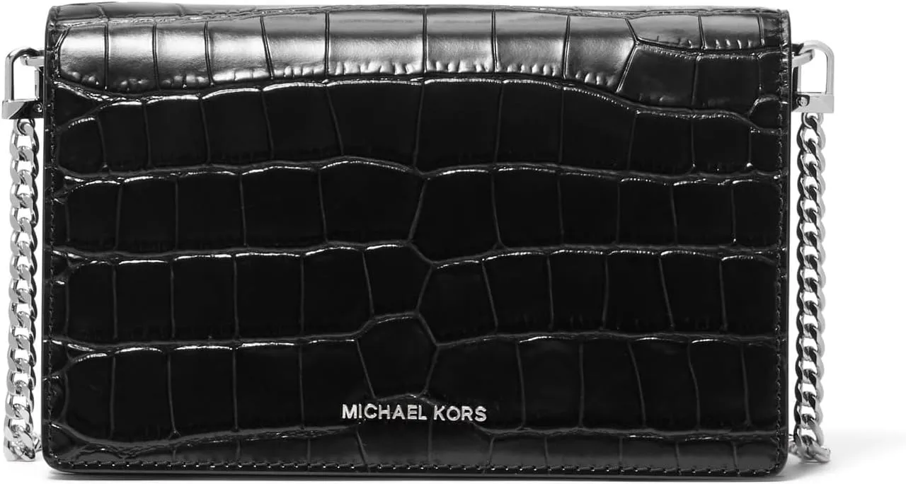 Michael Kors Jet Set Medium Flap Chain Crossbody, Black