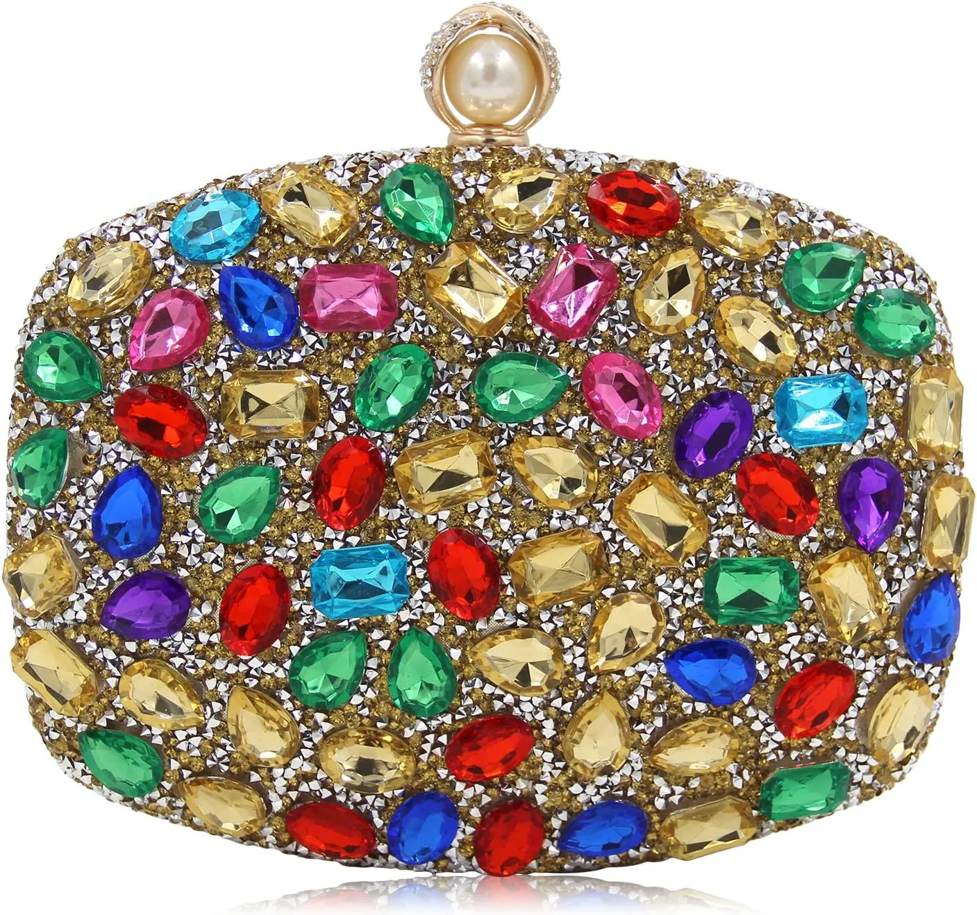 Milisente Clutch Purses For Women Crystal Clutches Evening Bags Gemstone Clutch Purse For Wedding Formal