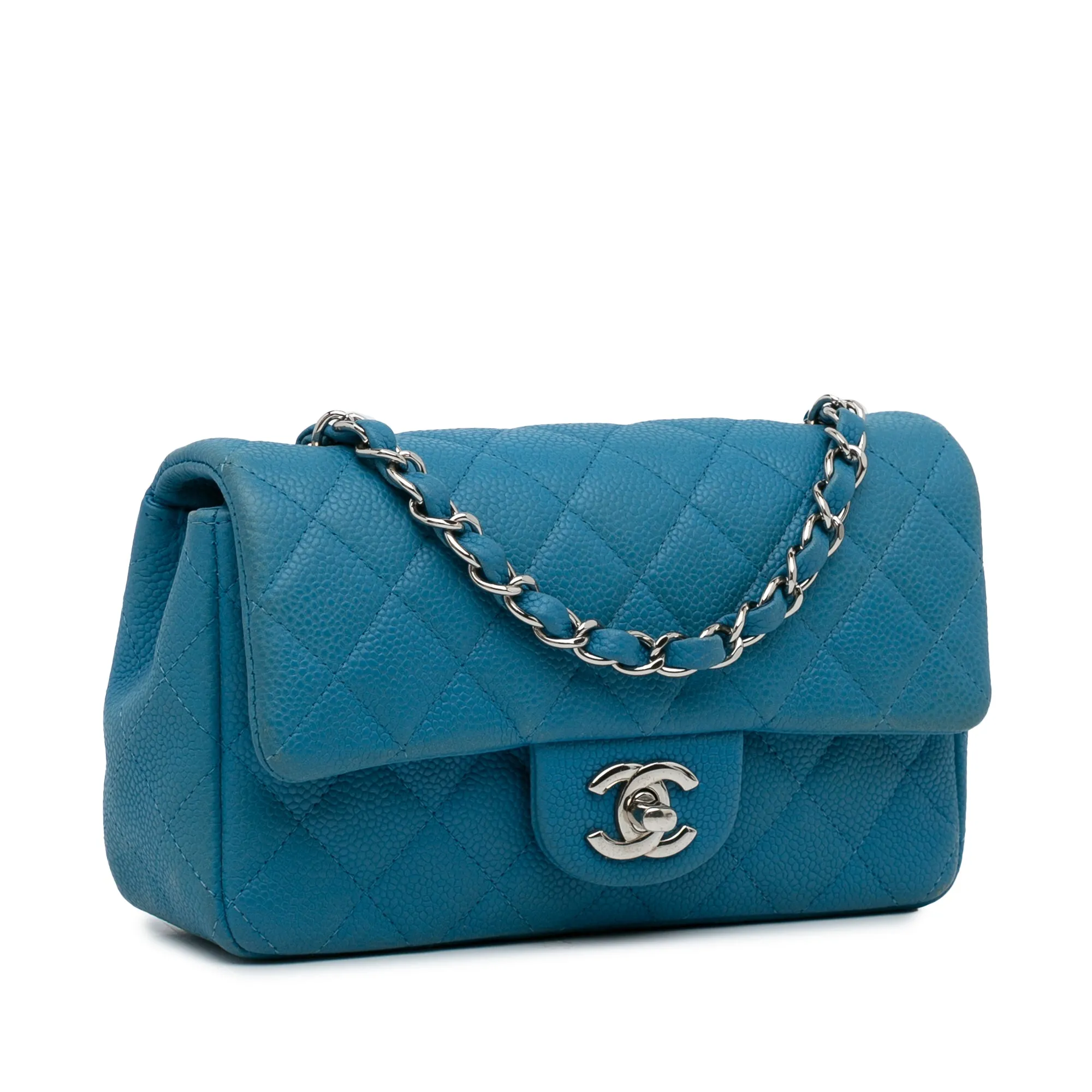 Mini Rectangular Classic Caviar Single Flap