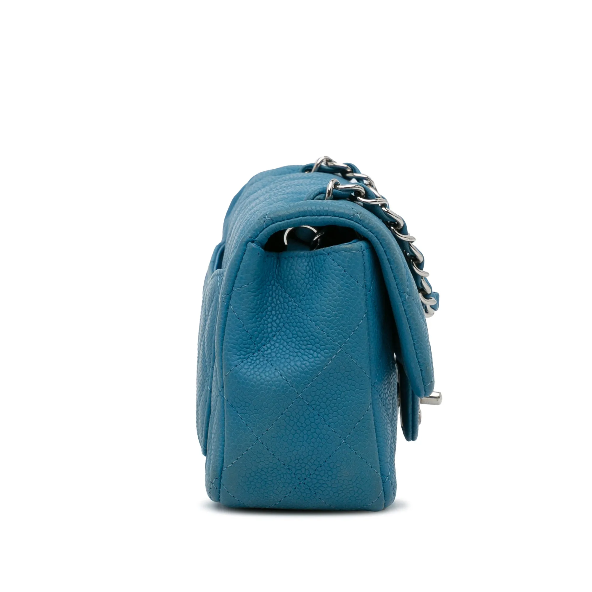 Mini Rectangular Classic Caviar Single Flap