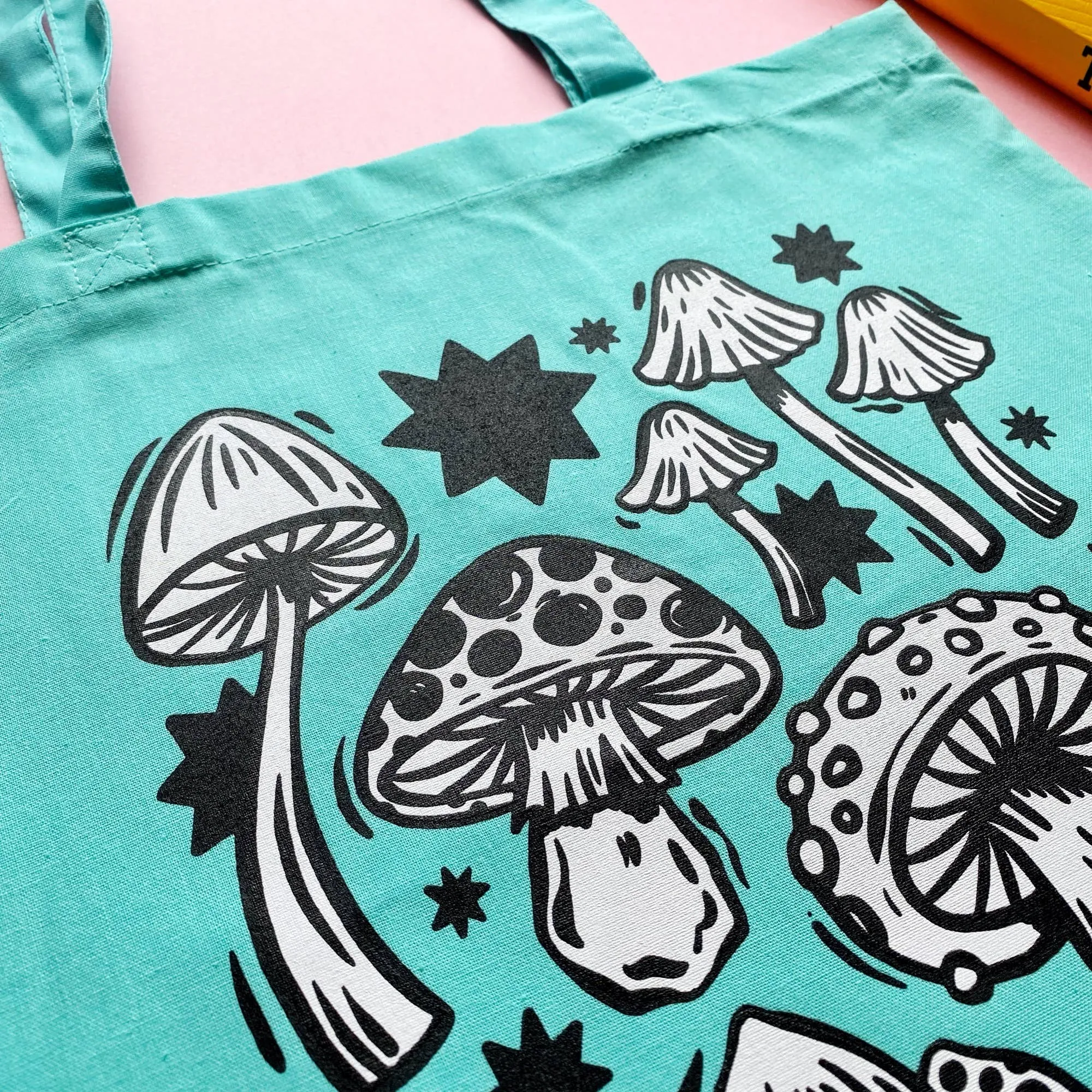Mint Green Mushroom - Tote Bag
