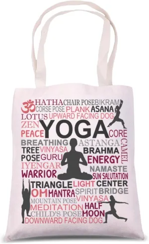MNIGIU Yoga Lover Gift Yoga Inspired Tote Bag Yoga Teacher Gift Funny Yoga Gift Meditation Gift Yoga Relaxation Gift