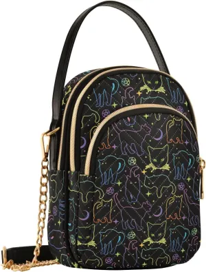 MNSRUU Quilted Crossbody Bags for Women Trendy, Women's Crossbody Handbags Goth Skull Travel Cell Phone Purses Bags