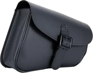 Motorcycle Swingarm Bag with Black Synthetic Leather, Swing Arm Bag Motorcycle Saddlebag Left Side Tool Bag Fit for Softail/Triangulated Swingarm Models Dyna Low Rider Fat Bob, An Adjustable Strap