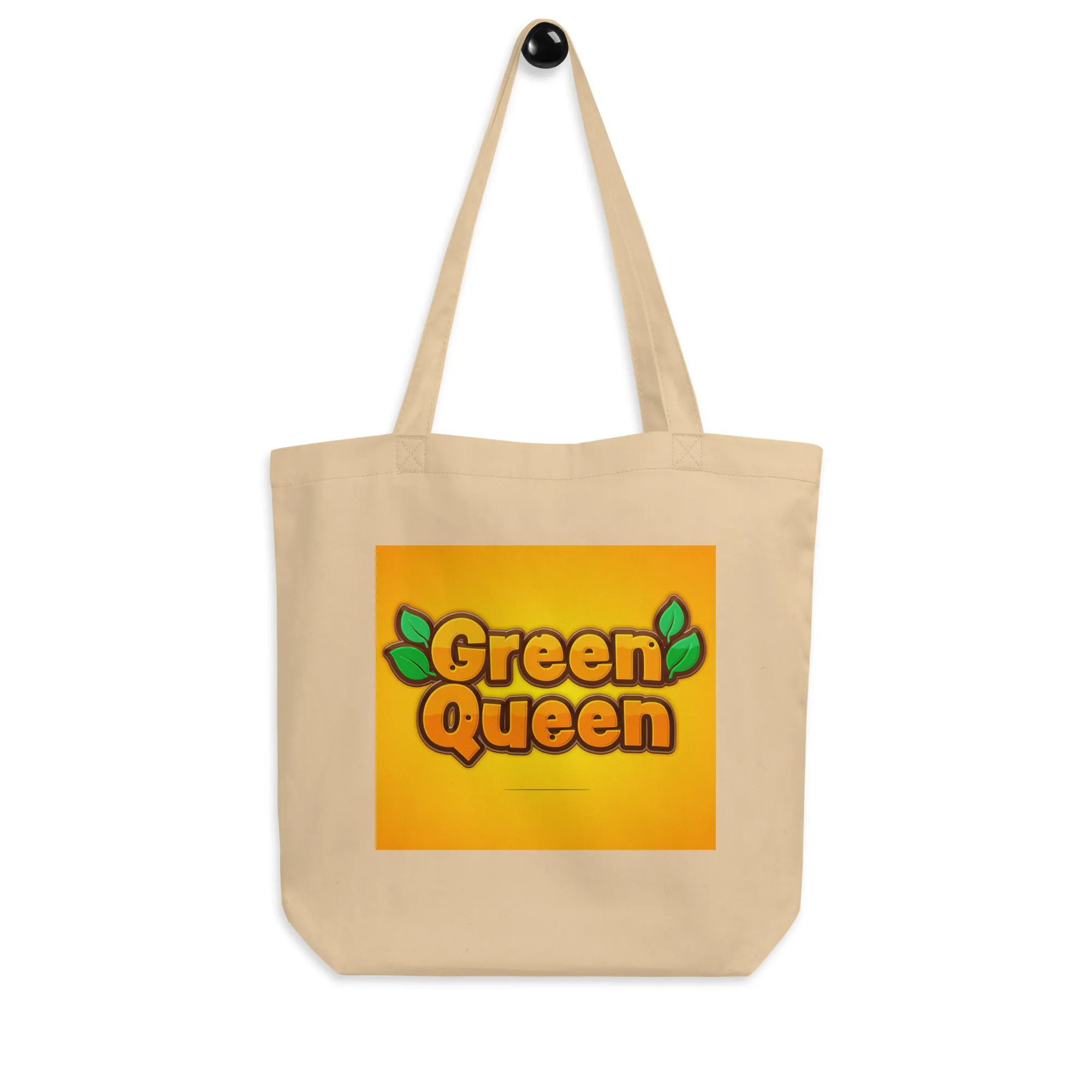 Natural Fiber Tote Bag Green Queen