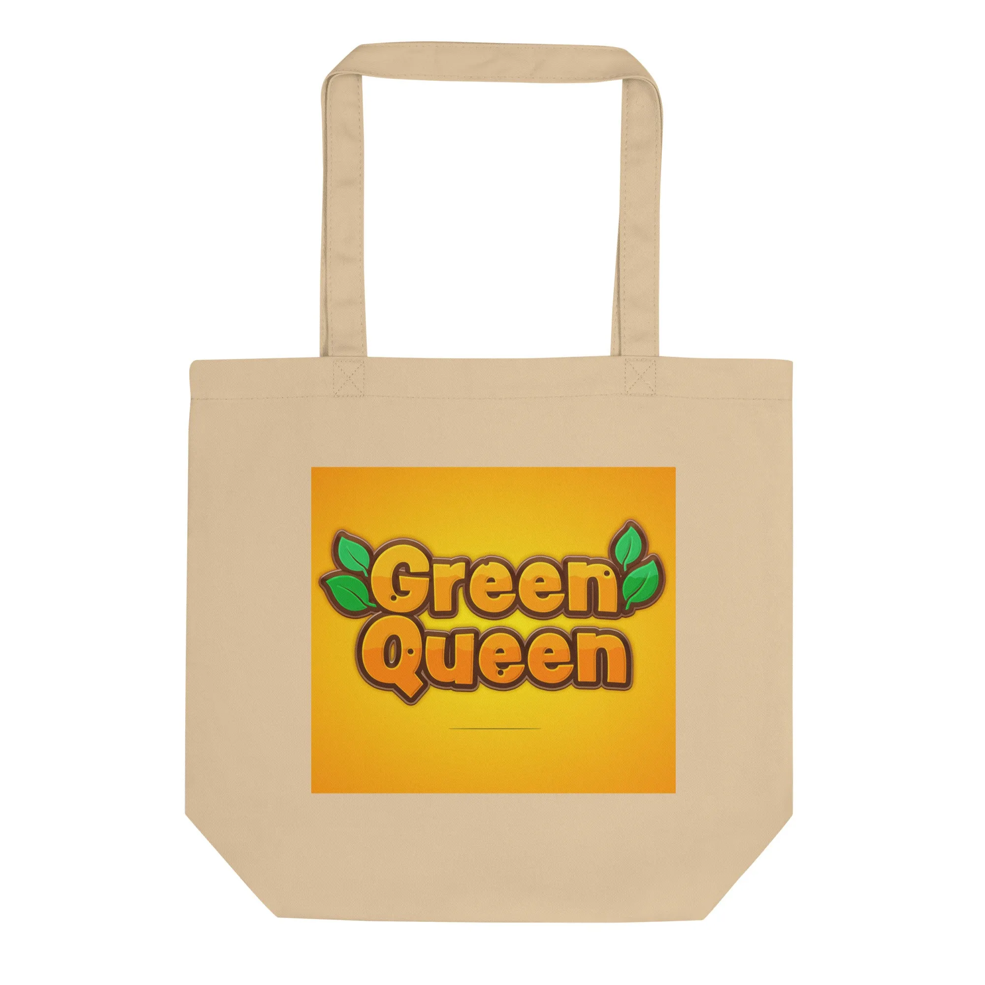 Natural Fiber Tote Bag Green Queen