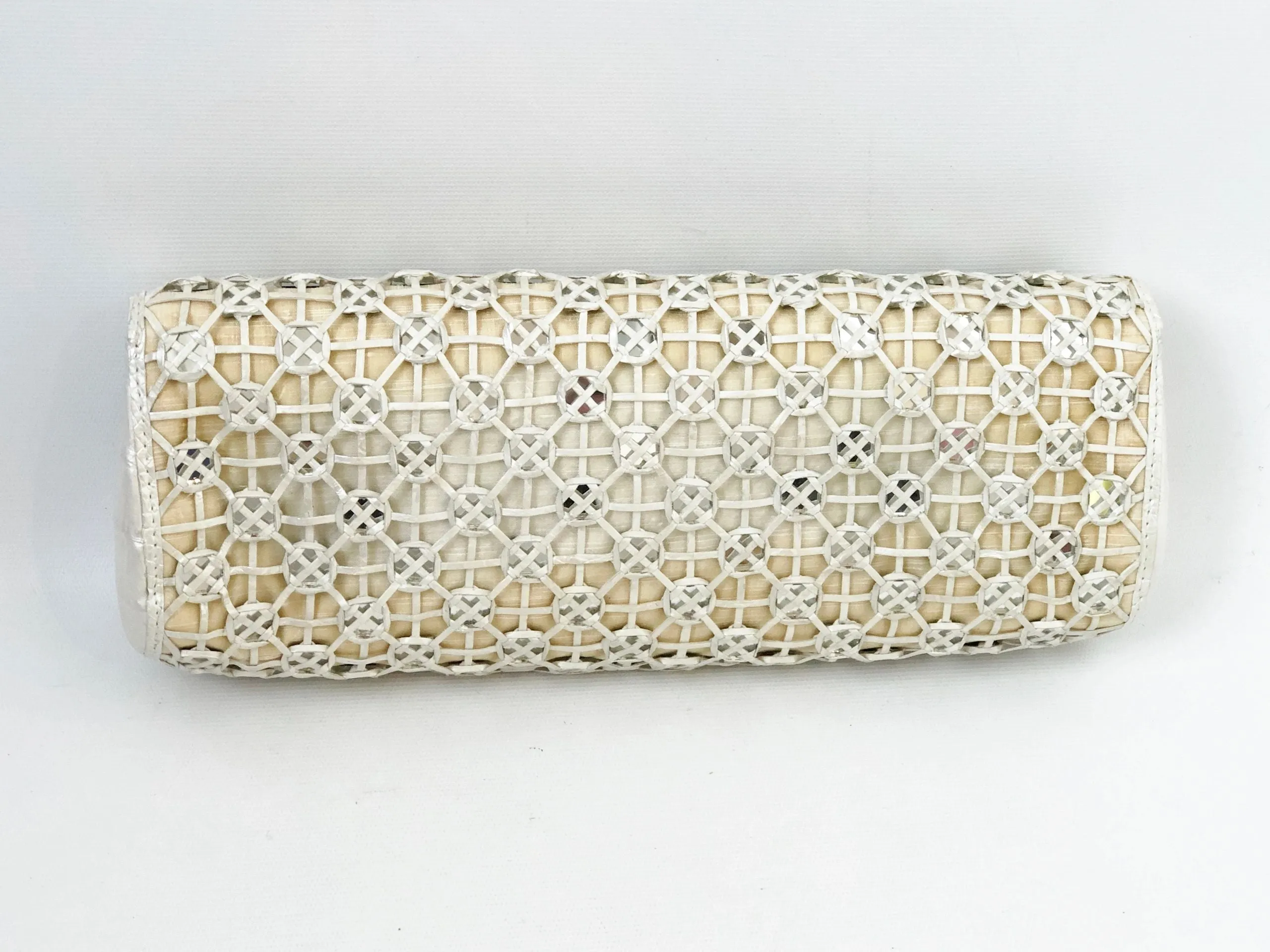 NEW Nancy Gonzalez Mirrored Crocodile Clutch