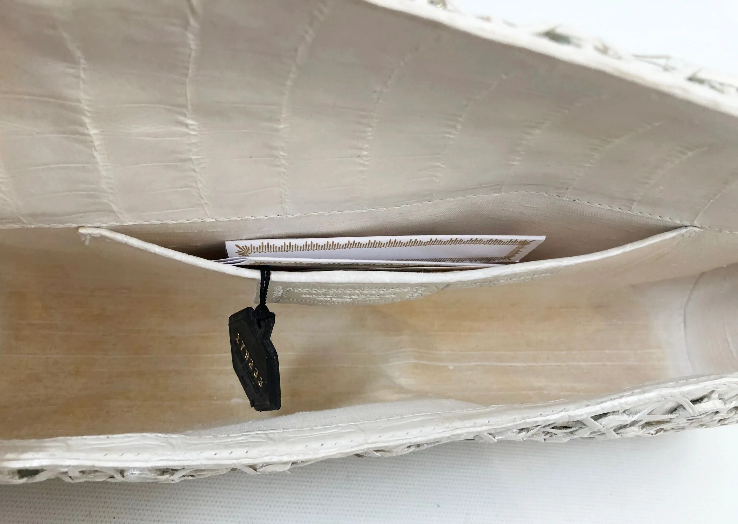 NEW Nancy Gonzalez Mirrored Crocodile Clutch